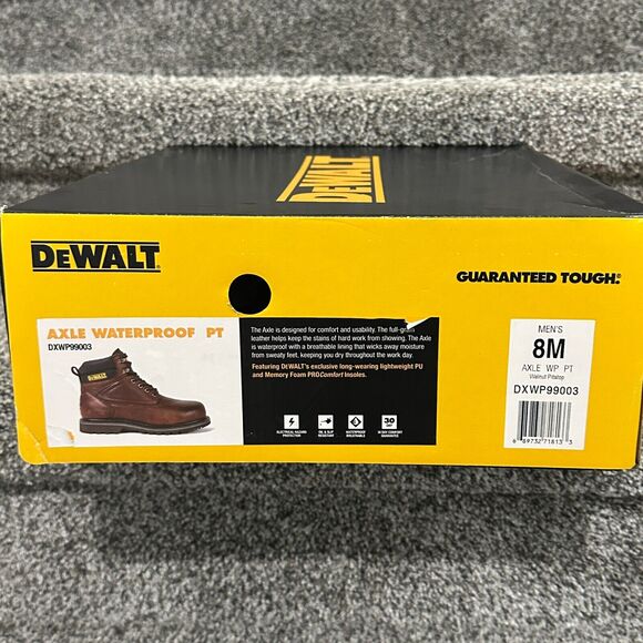 DEWALT Axle Waterproof 6" Work Boots, Soft Toe, Walnut Pitstop, Size 8 DXWP99003 - Picture 3 of 14
